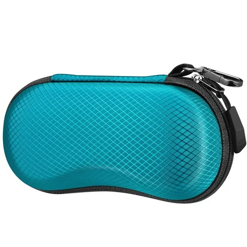 Sunglasses Case Hard EVA Shell Shockproof Sport Glasses Case w/ Metal Carabiner 2